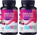 LIVS ανοσοποιητικό σύστημα Gummies Elderberry για ενήλικες & παιδιά 
