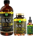 Maju Superfoods Μεγάλο Μαύρο Λάδι Σπέρματος και Ρίγανο Bundle