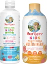 MaryRuth's Nighttime Multimineral (Peaches & Cream) and Multivitamin Liposomal (Strawberry Cherry & Vanilla) for Kids | Clean Label Project Verified® | Vegan Vitamins for Muslce Relaxation & Overall W