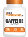 BulkSupplements.com Κάψουλες καφεΐνης 200mg - Συμπληρώματα καφεΐνης, χάπια καφεΐνης 200mg - για την ενεργειακή υποστήριξη, 1 Κάψουλα καφεΐνης ανά υπηρεσία, 120 κάψουλες (πακέτο του 1)