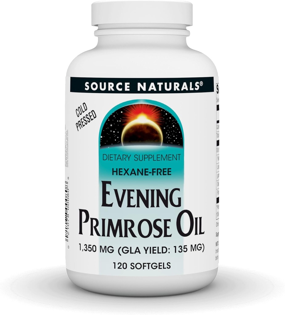 Source Naturals Evening Primrose Oil, Hexane Free, Ψυχρή πίεση* - 1350mg, 120 Softgels