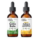 Άγρια & οργανικά Gotu Kola Βάμμα 2 fl oz & Ashwagandha Βάμμα 2 fl oz