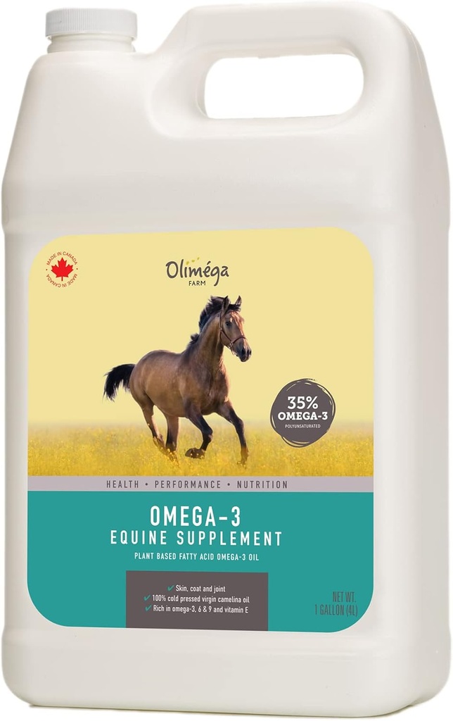 Camelina Oil for Horses, 1 Gallon by Olimega Farm 