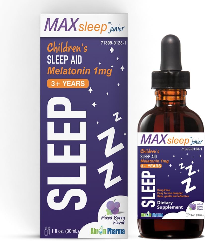 MAX Sleep Junior for Kids - Melatonin Sleep Drops for Sweet Dreams
