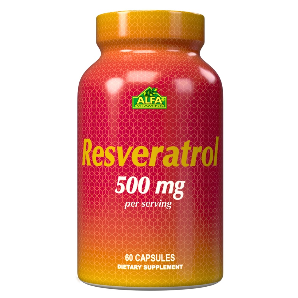 Resveratrol 1000mg από την Alfa Βιταμίνες - Ισχυρό Αντιοξειδωτικό, Βοηθά στην πρόληψη της κυτταρικής βλάβης - Υποστηρίζει τη λειτουργία του εγκεφάλου, Καρδιαγγειακή υγεία, Μεταβολισμός, αντιγηραντικές επιδράσεις - 60 κάψουλες
