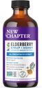 New Chapter Elderberry Kids Syrup, Advanced Immune Defense for Ηλικίες 2+, 64x Συμπυκνωμένο Elderberry, Γλυκανμένο με μέλι βαθμού λαρύγγι Α, Μη ΓΤΟ έργο Επαληθευμένο, 4 FL Ουγγιά
