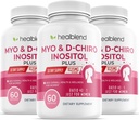 Myo & D-Chiro Inositol Plus συμπλήρωμα Blend, ορμονική ισορροπία, υγιής ωορρηξία & συνολική υποστήριξη ευεξίας για τις γυναίκες, γονιμότητα και την υγεία εγκυμοσύνης (3 Pack)
