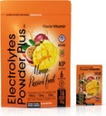 PowderVitamin Electrolytes σκόνη Plus, Keto, Mango Passionfruit, Χωρίς ζάχαρη, Pink Αλάτι Ιμαλαΐων, 1000mg Κάλιο, 120mg Ασβέστιο, 120mg Μαγνήσιο, Μη ΓΤΟ, Μη-GMO, Μηδέν θερμίδες, (16 πακέτα ενυδάτωσης)