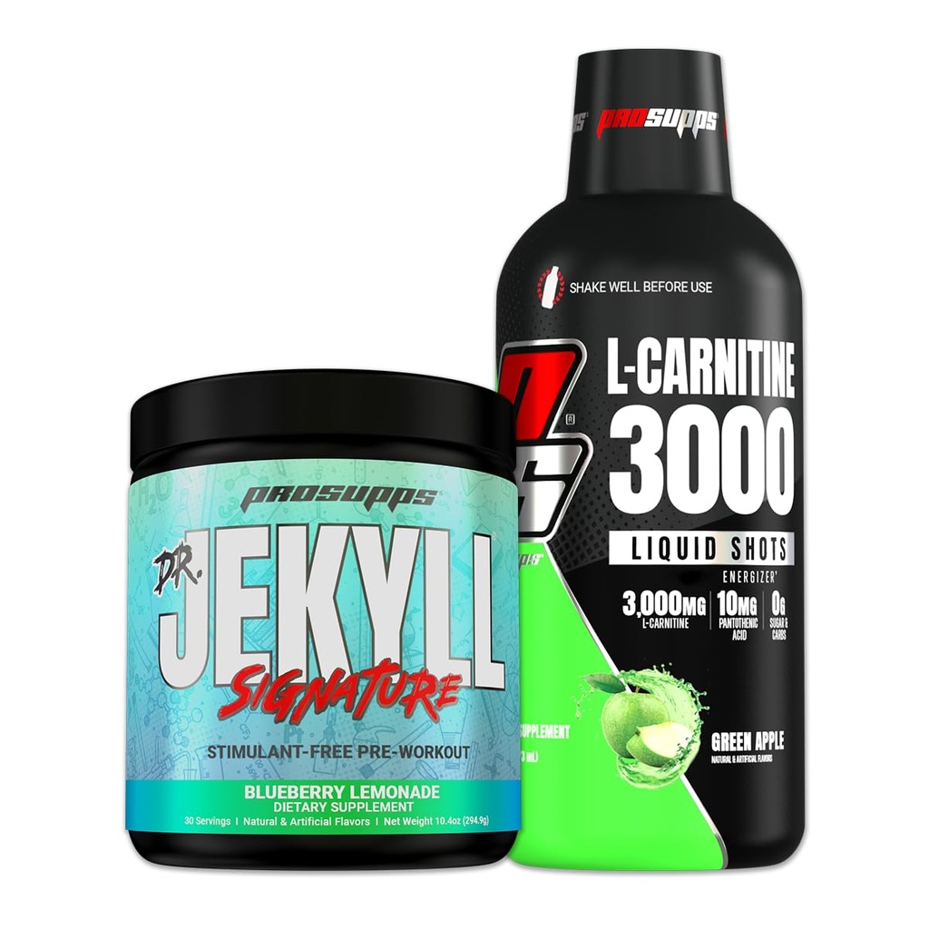 PROSUPPS L-Καρνιτίνη 3000 Πράσινο μήλο και ο Δρ Τζέκιλ Υπογραφή Blueberry Lemonade Bundle