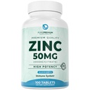 PurePremium Natural Zinc 50mg Συμπληρώματα για άνδρες/γυναίκες - GMP-Certified Υψηλής ισχύος Κιτρικός ψευδάργυρος/Οξίδιο για ενήλικες, Ανοσοποιητικό Αντιοξειδωτικό, Ενεργειακή Υποστήριξη - 100 Tablets