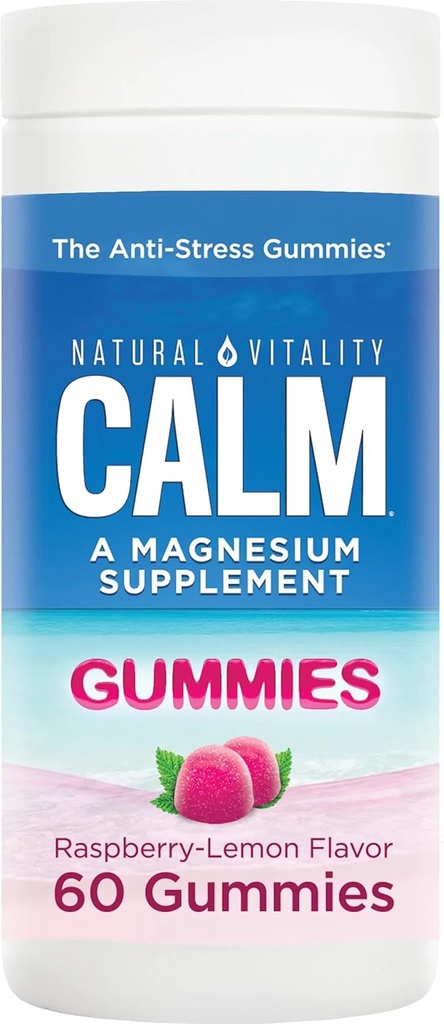 Jogi Calm Gummies, συμπλήρωμα μαγνησίου, Raspberry-Lemon Flavor, Convenient, Delicious Gummies: Natural Vitality Calm Gummies for Adults have Great-Tasting Raspberry-Lemon Flavor 60 Gummies