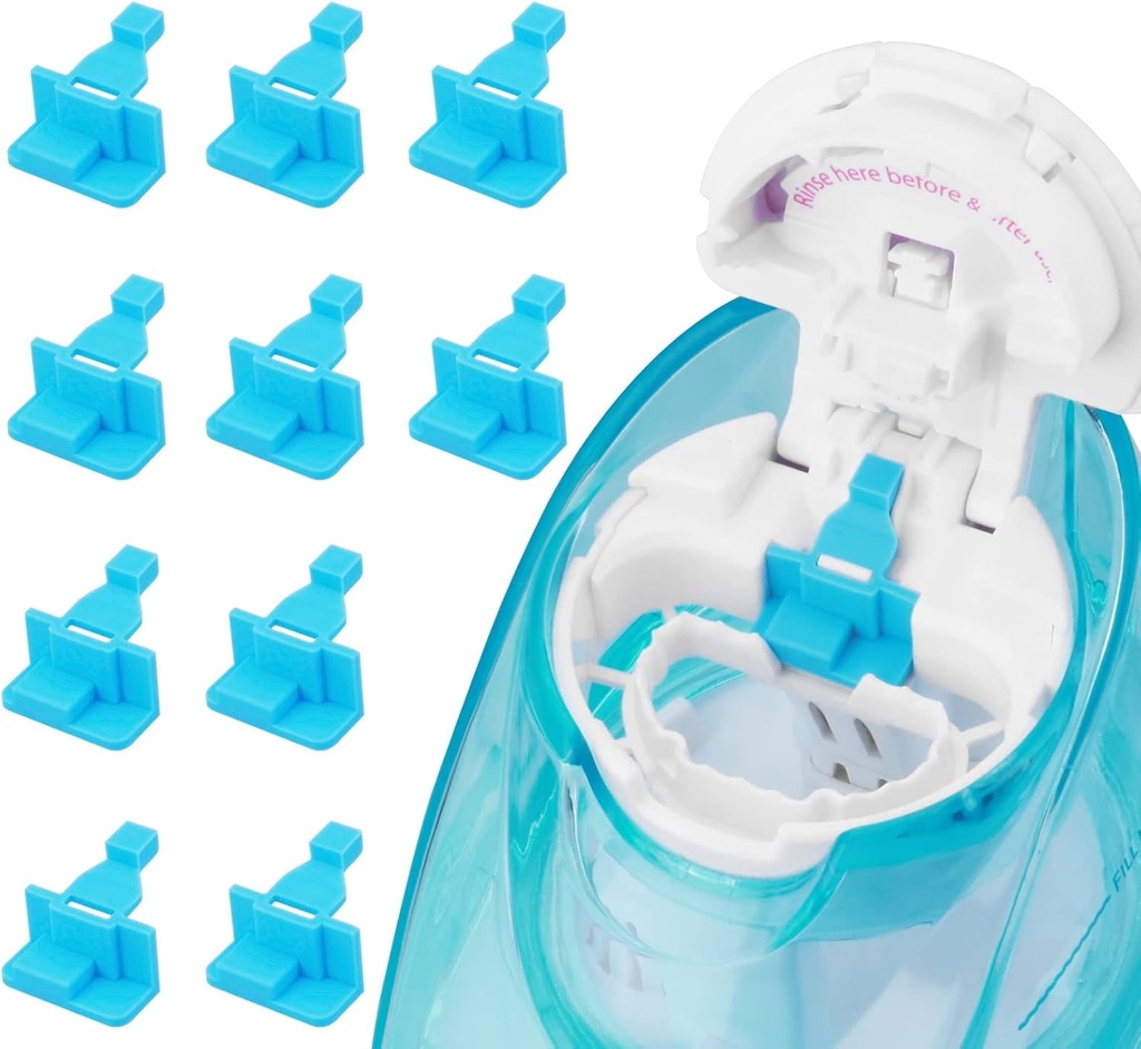 Σιλικόνη Saltwater Pods Ανταλλακτικά Αξεσουάρ Συμβατό με Navage Nasal Care - Αποθήκευση Saltwater Pods για εύκολη λειτουργία (10 Pack-Blue)