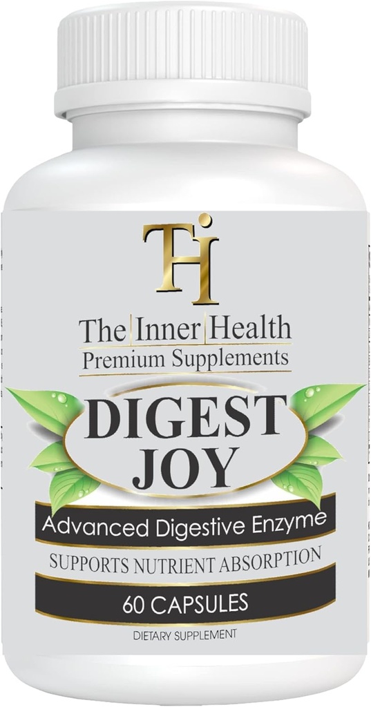 Digest Joy - Advanced Enzyme Blend for Optimal Digestion Support - Αμυλάση, Lipase, Bromelain, Protease, Lactase & Άλλα Ένζυμα (60 Καπάκια λαχανικών)