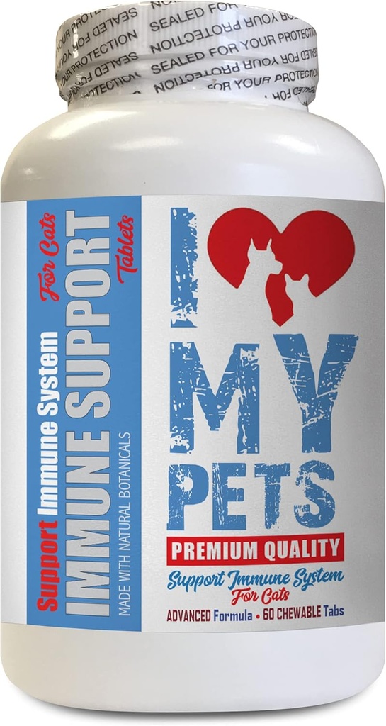 ΑΓΑΠΩ ΜΟΥ PETS LLC Παλαιότερο συμπλήρωμα γάτας - CAT ανοσοποιητική υποστήριξη - Booster - Υγιεινό συμπλήρωμα - Ηπατική υποστήριξη για γάτες - 60 Θεραπείες (1 μπουκάλι)