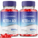 rize labs (Συσκευασία 2 Leangenix Keto+ACV Gummies για Σύνθετη απώλεια βάρους, να κάψει το λίπος και τη χρήση ως κύρια πηγή ενέργειας, Gomitas, αναθεώρηση συμπλήρωμα (120 Gummies)