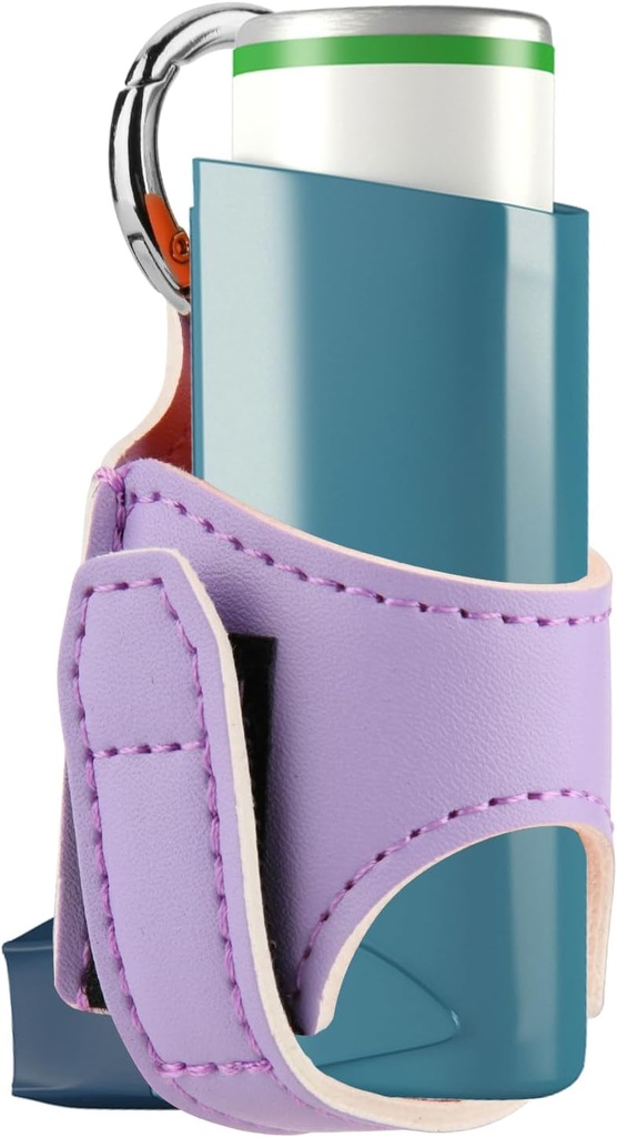 Beautyflier Asthma Inhaler Κάτοχος PU Δερμάτινο Travel Handy Κάτοχος για ενήλικες και παιδιά, Inhaler δεν περιλαμβάνονται