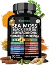 Adndale Sea Moss Black Seed Oil Ashwagandha Ginger Κάψουλες. Κάψουλες SeaMoss με μαύρο λάδι σπόρων, Ashwagandha, Turmeric, Moringa, Bladderwrack, Burdock Root, Manuka Honey, Κανέλα