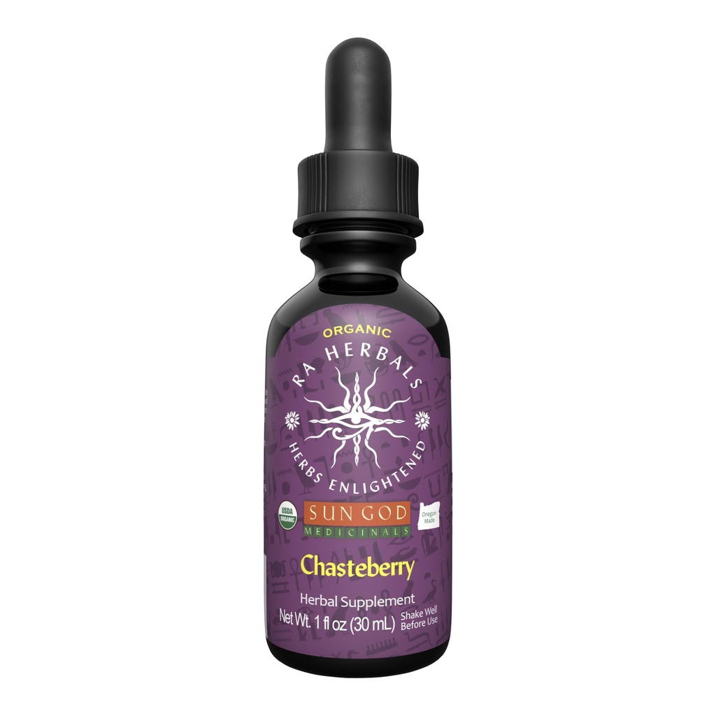 Ra Herbals Organic Chasteberry Extract | Vitex Agnus-Castus Herbal Tincture | Female Hormonal Balance & Menstrual Support | USDA Organic, Vegan, Liquid Drops | 1 fl oz