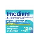 Imodium A-D Diarrhea Relief Softgels with Loperamide HCl, Anti-Diarrheal Medicine to Help Control Συμπτώματα Διάρροιας Λόγω Οξείας Διάρροιας Ταξιδιώτη, HSA/ FSA Επιλέξιμη, 12 ct