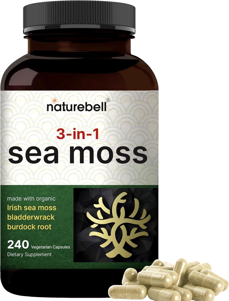 Irish Sea Moss Κάψουλες, 3.000mg ανά υπηρεσία, 240 Veggie χάπια 