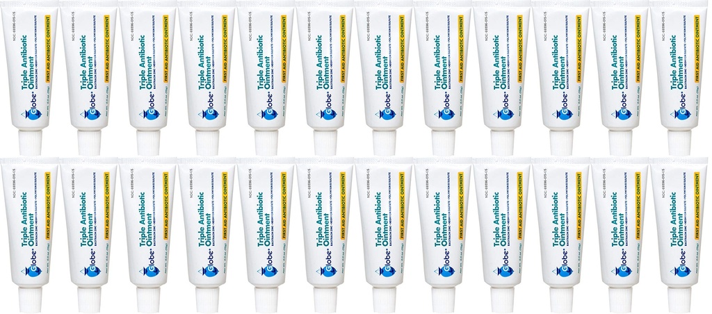 Τριπλή αντιβιοτική αλοιφή, 0.5 oz (24-Pack) Αντιβιοτική αλοιφή πρώτων βοηθειών, 24ωρη προστασία μόλυνσης, θεραπεία τραύματος για μικρές αποφύσεις, εγκαύματα και περικοπές