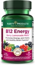 Προϊόντα καθαρότητας B-12 Energy Berry Lemonade Λιωμένο w/Super Fruits Methylcobalamin B12 - Βιταμίνες B6, D3, Φολικό οξύ και βιοτίνη - Υψηλή απορρόφηση Μεκοβαλβικά δισκία τήξης B 12-30