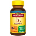 Nature Made Vitamin D3 5000 IU (125 mcg) Επιπλέον δύναμη, συμπλήρωμα βιταμίνης D για ανοσοποιητική υποστήριξη, 70 δισκία ταχείας διάλυσης χωρίς ζάχαρη, 70 ημέρες προσφοράς