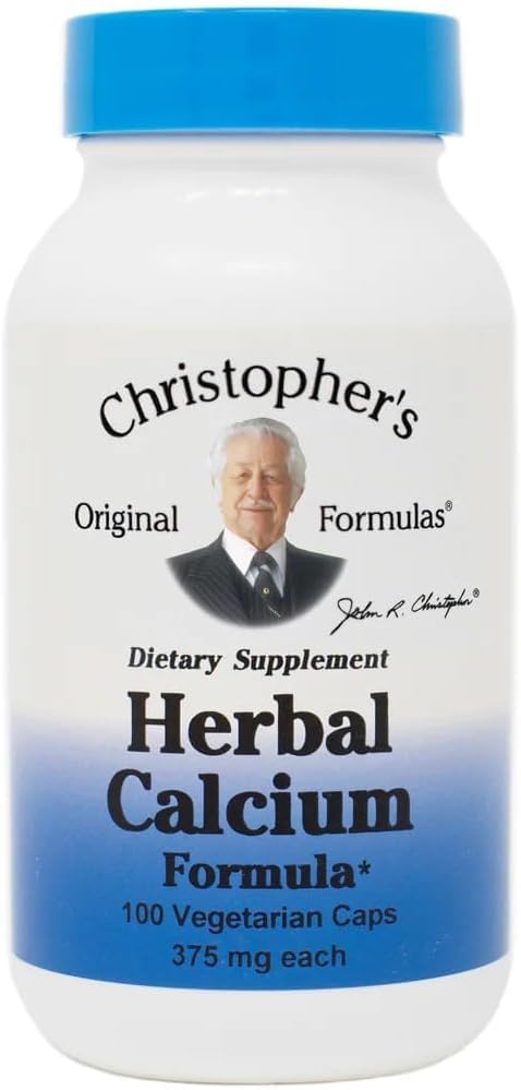 Original Formulas Ασβέστιο βοτάνων του Christopher, Φυσική υποστήριξη οστών, 100 Caps, συσκευασία του 1