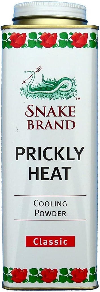 Snake Brand Prickly σκόνη ψύξης θερμότητας για καθημερινή χρήση - Anti-Chafing, Rash Relief, Classic Original Slead (9.9 Oz / 280g)