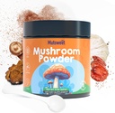 Mushroom Powder Blend (75 σέρβις), Ten Mushroom Supplement with Lions Mane, Reishi, Cordyceps, Chaga, Mushroom Powder for Coffee Alternative, Matcha 