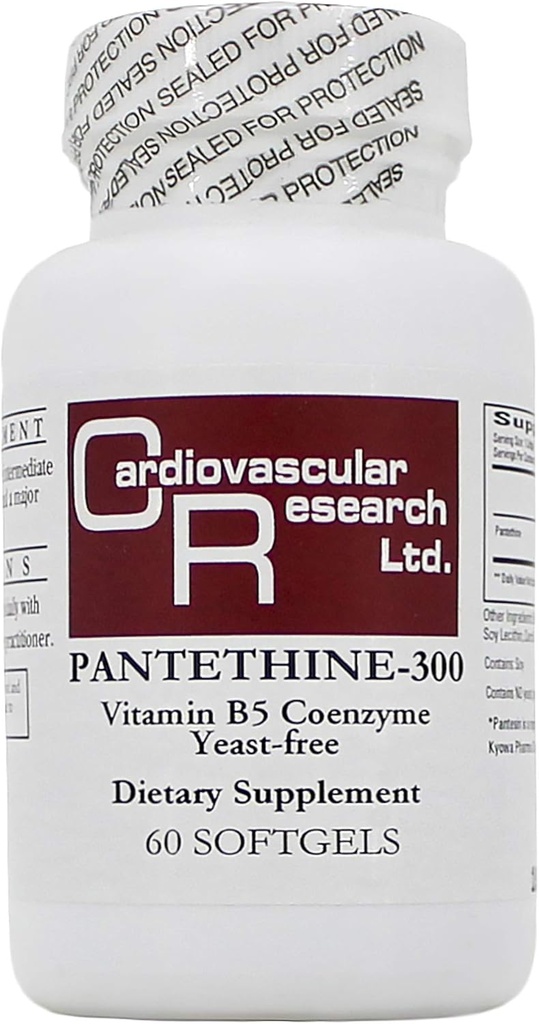 Pantethine 300mg (Pantesin) 60 Softgels - 2 Pack - Οικολογικές Φόρμουλες/Καρδιοαγγειακή Έρευνα