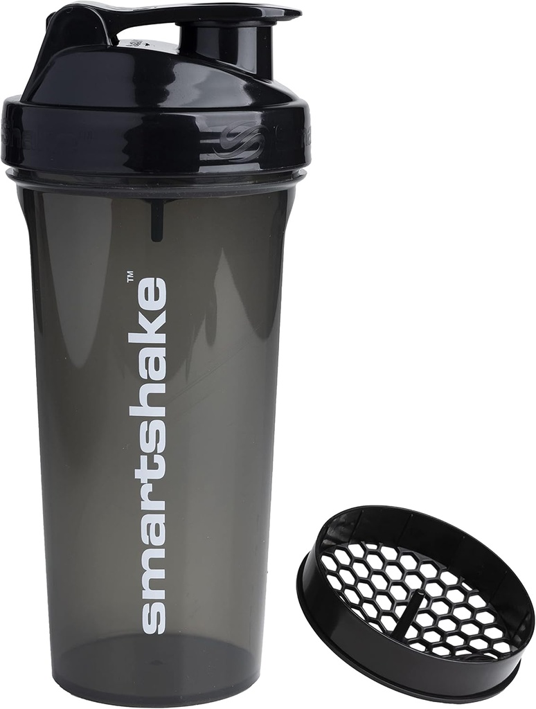 Smartshake μπουκάλι αναδευτήρα πρωτεΐνης, (GLOSSY, μαύρο)