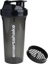 Smartshake μπουκάλι αναδευτήρα πρωτεΐνης, (GLOSSY, μαύρο)