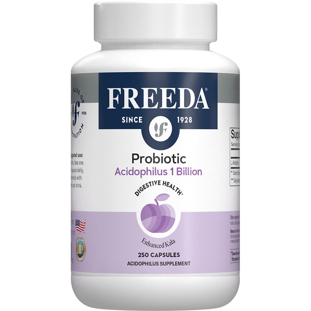 FREEDA Acidophilus Probiotic 1 Δισεκατομμύριο CFU - Lactobacillus Acidophilus Probiotics for Women & Men - Γυναικεία προβιοτικά για την Digestive Health - Συμπληρώματα υγείας για γυναίκες & άνδρες (250 κάψουλες)