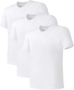 DAVID ARCHY Ανδρικά φανελάκια Βαμβακερό T-Shirt Soft Moisture-Wicking Undershirt Crew Neck ή V Neck Ties 3 Pack