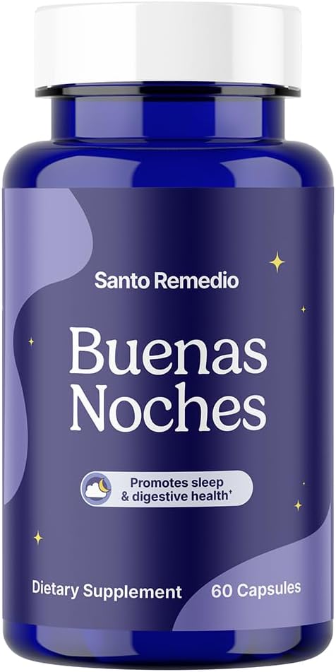 Santo Remedio Buenas Noches, Promotes Sleep, Supports Digestive Health, Contains Zylaria®, DE111® (Probiotics), Melatonin