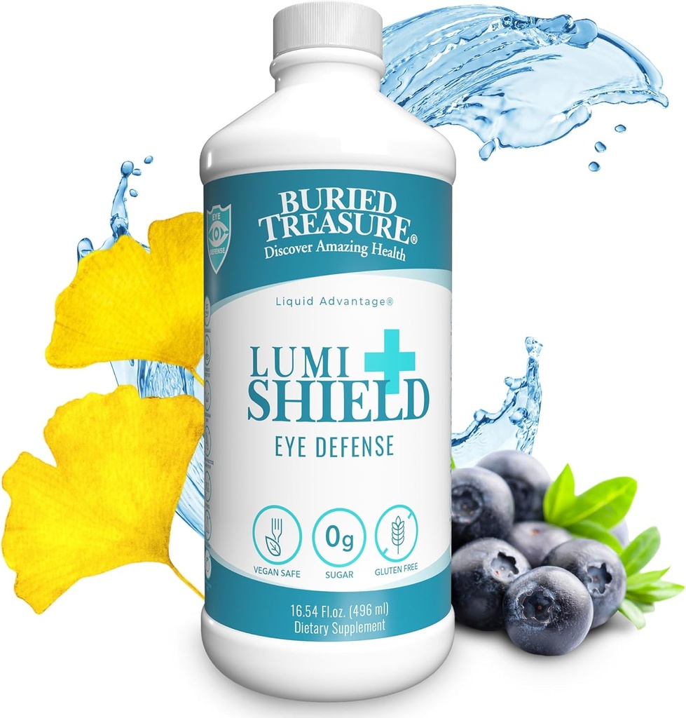 Θαμμένος Θησαυρός LumiShield Plus - Γεύση μέντας 16 oz. Υποστήριξη υγείας ματιών σε υγρό συμπλήρωμα