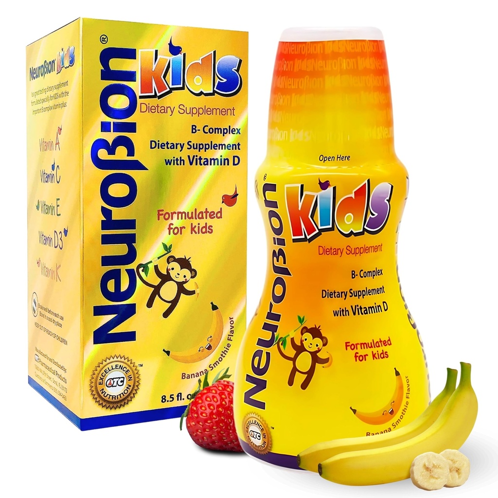Neurobion Kids B Complex Liquid - Powerful Healthy Multivitamin for Children - 8.5 fl oz