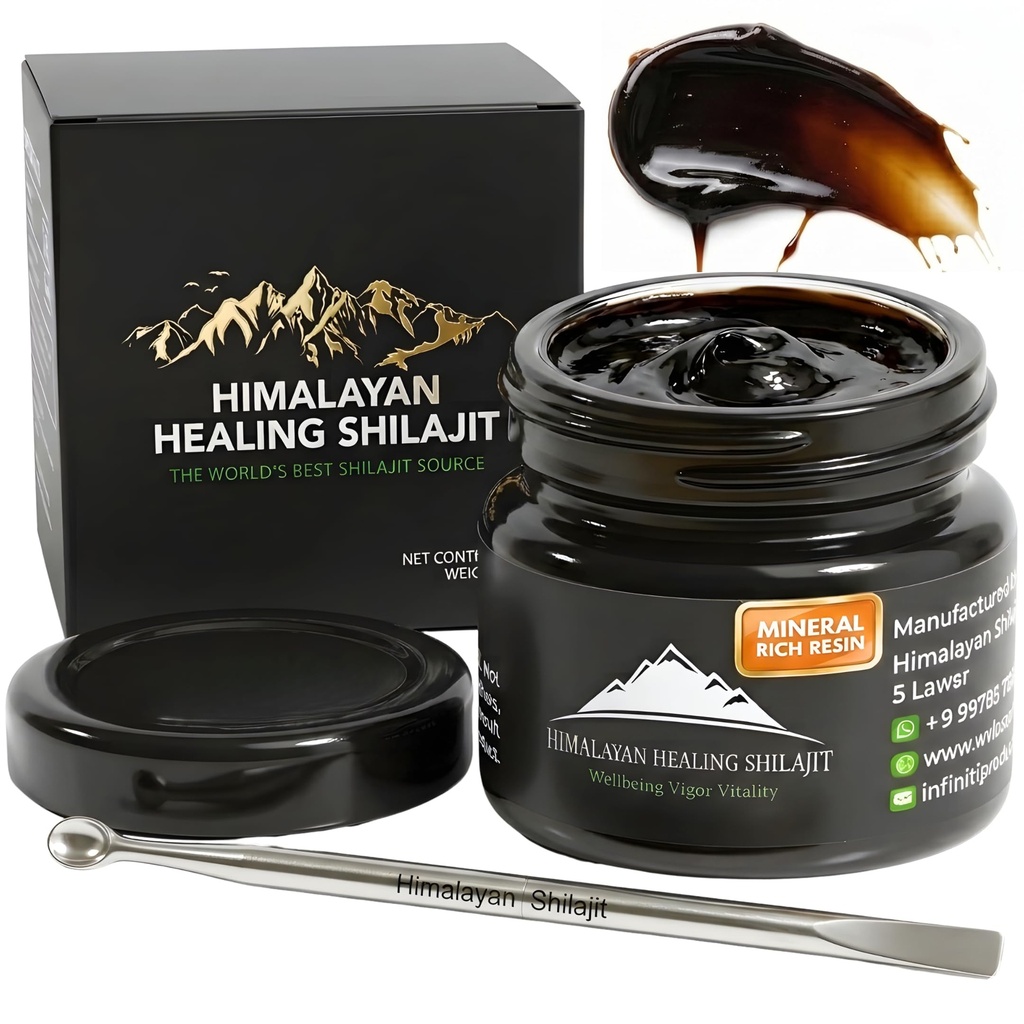 Gold Grade Himalayan Shilajit Resin For Men & Women | 500MG Max Potency | Lab Tested 100% Organic Shilajit With 85+ Trace Minerals & Fulvic Acid For Focus, Energy And Immunity 30 Gram