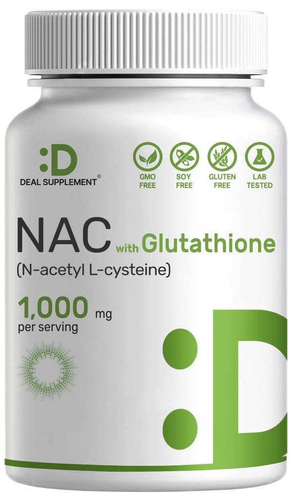 ΕΝΗΜΕΡΩΤΙΚΟ ΣΥΜΠΛΗΡΩΜΑ Συμπλήρωμα NAC (N-Acetyl Cysteine) 1.000mg ανά υπηρεσία με Μειωμένη Γλουταθειόνη, 240 κάψουλες – Αντιοξειδωτική Υποστήριξη για την Ανοσολογική Υγεία, Πνεύμονα, & Ηπατική Λειτουργία