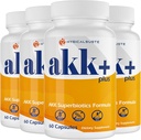 Ακκ+ Superbiotics - 20 δισεκατομμύρια Afu Akkermansia Προβιοτικό με γαϊδουράγκαθο γάλακτος, Taraxasterol, GLP1 συμπλήρωμα, για Αντιοξειδωτικό, Gut, Υγεία του δέρματος, 240 Count