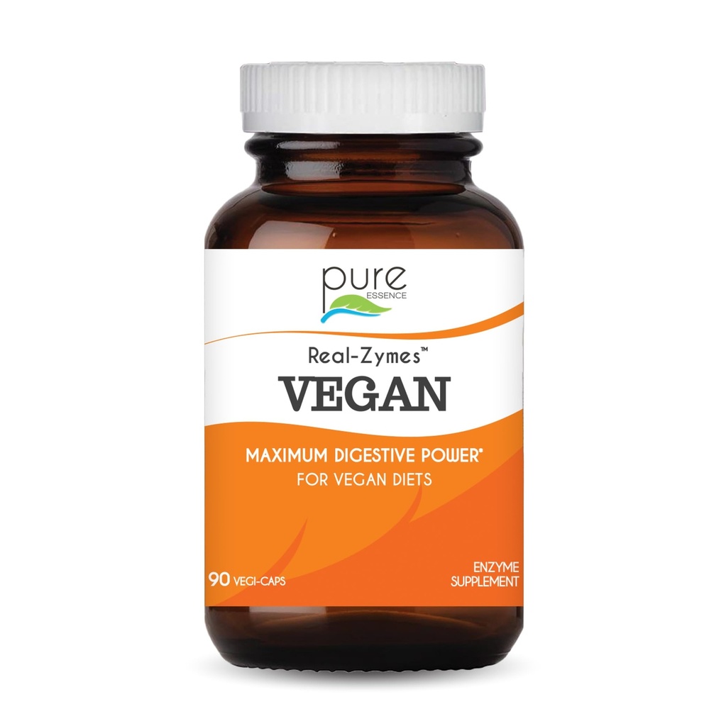 Real-ZymesTM VEGAN Digestive Enzymes Supplement with Probiotics for Better Digestion - Natural Support for Relief of Bloating, Gas, Belching, Diarrhea, Constipation, IBS, κλπ. - 90 Caps