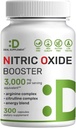 Nitric Oxide Booster 3.000mg ανά υπηρεσία, 300 κάψουλες – 12 σε 1 συμπλήρωμα νιτρικού οξειδίου – Arginine & Citrulline Complex with Energy Blend – Marshmallow Root – Προάγει τη ροή θρεπτικών ουσιών στους μυς & καρδιά