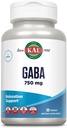 KAL GABA Supplement, Relaxation Support, GABA Supplements for Stress Relief Support, Vegan, Non-GMO, Gluten Free, Lab Επαληθευμένο, 60-Day Εγγύηση επιστροφής χρημάτων, 90 Services, 90 Tablets