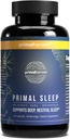 Primal Harvest Primal Sleep Supplement for Adults with Melatonin, GABA, Valerian Root, L-Tryptophan, Μαγνήσιο Διγλυκινικό Χηλικό, και Χαμομήλι για Βαθύ Ξεκούραστο Ύπνο