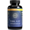 Primal Harvest Primal Sleep Supplement for Adults with Melatonin, GABA, Valerian Root, L-Tryptophan, Μαγνήσιο Διγλυκινικό Χηλικό, και Χαμομήλι για Βαθύ Ξεκούραστο Ύπνο