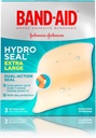 Band-Aid Brand Hydro Seal Αυτοκόλλητη Υδροκολλοειδής Gel Επιδέσμους για Περιποίηση Τραυμάτων & Κυψέλης, Όλος ο σκοπός Αδιάβροχη & ντους Απόδειξη Blister Pad, Στείρα & Long-Lasting, Extra Large, 3 ct