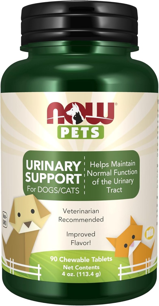 NOW Foods Pet Health, ούρα συμπλήρωμα υποστήριξης, Formulated for Cats & Dogs, NASC Certified, 90 μασώμενα δισκία