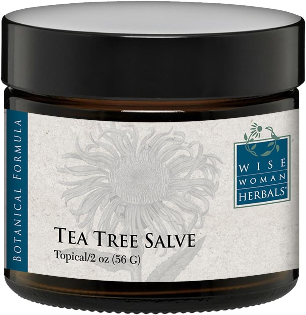 Wise Woman Herbals - Tea Tree Salve - 2 Oz - Φυσικό βοήθημα για κοινές αιτίες ερεθισμού του δέρματος, προάγει το φυσιολογικό υγιές δέρμα, βοηθά ξηροδερμία και ερεθισμό στα νύχια, τα νύχια και το σώμα