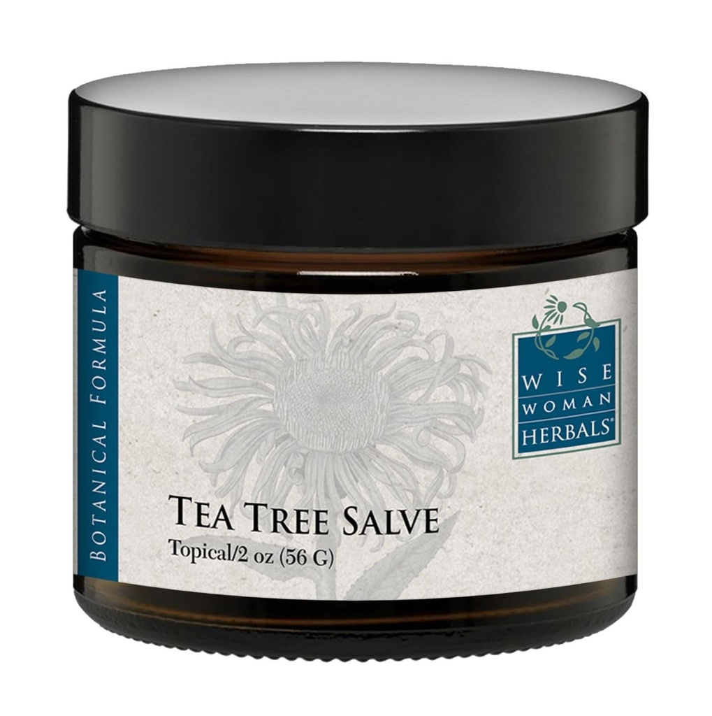 Wise Woman Herbals - Tea Tree Salve - 2 Oz - Φυσικό βοήθημα για κοινές αιτίες ερεθισμού του δέρματος, προάγει το φυσιολογικό υγιές δέρμα, βοηθά ξηροδερμία και ερεθισμό στα νύχια, τα νύχια και το σώμα